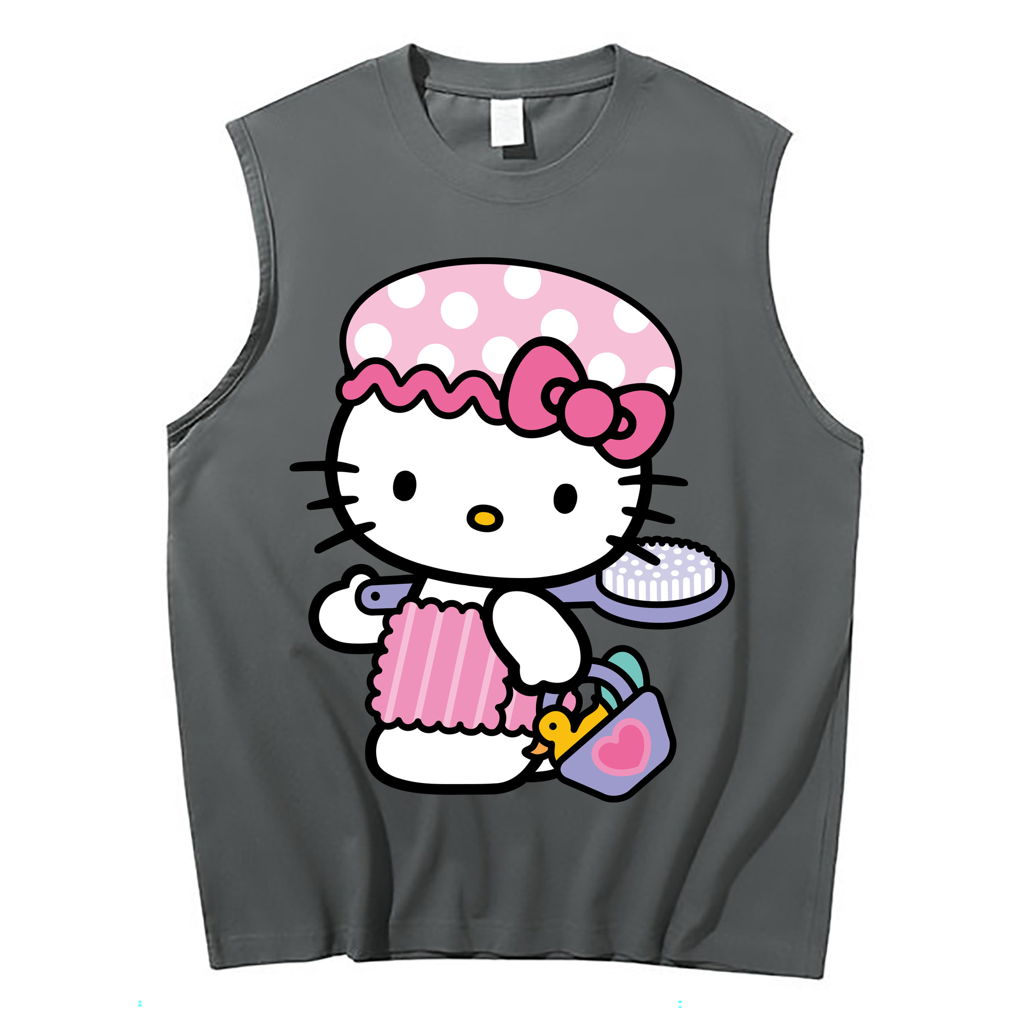 （画像用） Hello Kitty ハローキティ コットン100％タンクトップ（フロントプリント）